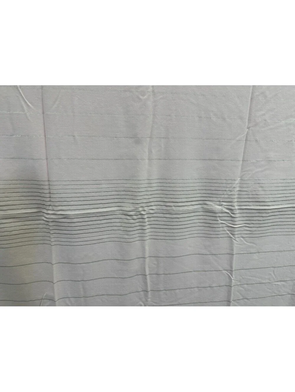 Pink Silver Striped Vintage Tablecloth Topper 7 Napkins